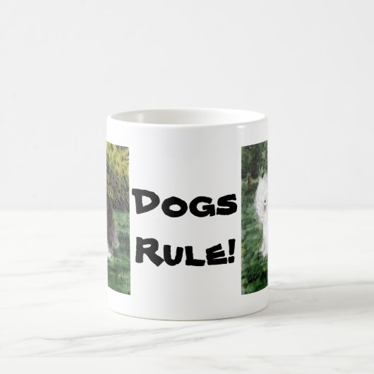 Old English Sheepdog Hunde Regel Custom Kaffeetasse (Mittel)