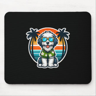 Old English Sheepdog Hundebesitzer Sommer Vibes Ur Mousepad