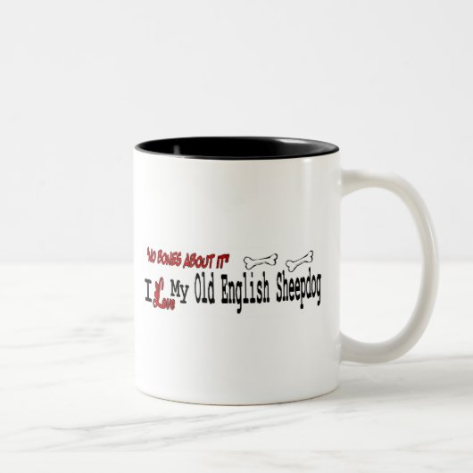 Old English Sheepdog (I Liebe) Tasse (Rechts)