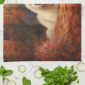 Old English Sheepdog im Herbst Leaves Fall Inspiri Geschirrtuch (Gefaltet)