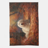 Old English Sheepdog im Herbst Leaves Fall Inspiri Geschirrtuch (Vertikal)