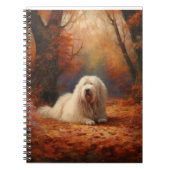 Old English Sheepdog im Herbst Leaves Fall Inspiri Notizblock (Vorderseite)