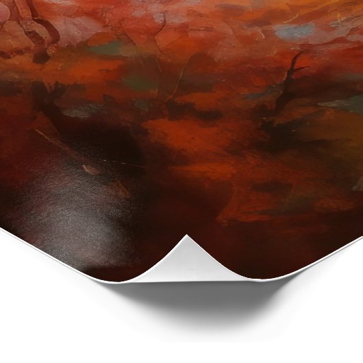 Old English Sheepdog im Herbst Leaves Fall Inspiri Poster (Ecke)