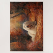 Old English Sheepdog im Herbst Leaves Fall Inspiri Puzzle (Vertikal)