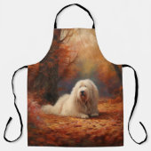 Old English Sheepdog im Herbst Leaves Fall Inspiri Schürze (Vorderseite)