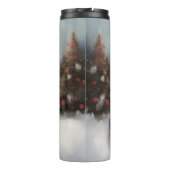 Old English Sheepdog in Snow Christmas Thermosbecher (Rückseite)