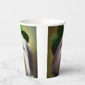 Old English Sheepdog in St. Patrick's Day Dress Pappbecher (Links)