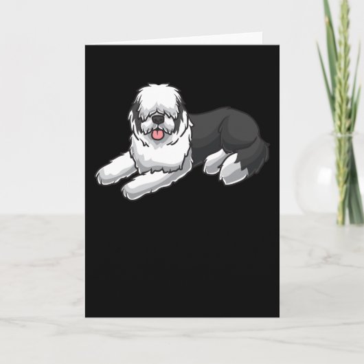 Old English Sheepdog Karte (Vorderseite)