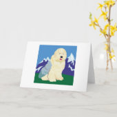 Old English Sheepdog Karte (Gelbe Blume)