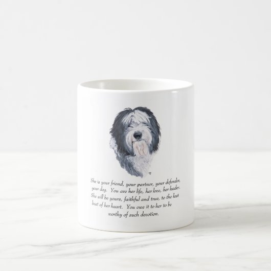 Old English Sheepdog Keepsakes Kaffeetasse (Mittel)