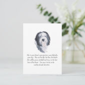 Old English Sheepdog Keepsakes Postkarte (Stehend Vorderseite)