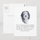 Old English Sheepdog Keepsakes Postkarte (Vorne/Hinten)