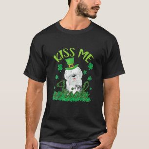 Old English Sheepdog Kleeblatts Kiss Me Ich bin ir T-Shirt