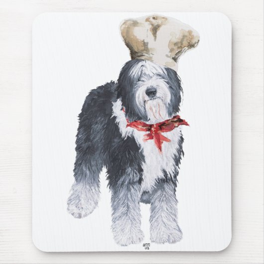 Old English Sheepdog Koch der Liebe Mousepad (Vorne)