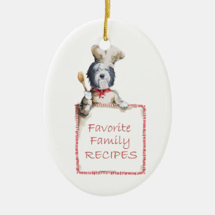 Old English Sheepdog Küchenchef der Liebe Keramik Ornament
