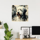 Old English Sheepdog Kunstposter Poster (Heimbüro)