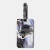 Old English Sheepdog lässt es schlafen Weihnachten Gepäckanhänger (Rückseite vertikal)