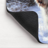 Old English Sheepdog lässt es schlafen Weihnachten Mousepad (Ecke)