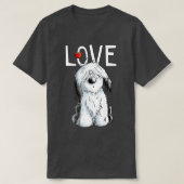 Old English Sheepdog Liebe I Dog T-Shirt Bobtail G (Design vorne)