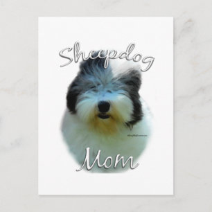 Old English Sheepdog Mama 2 Postkarte