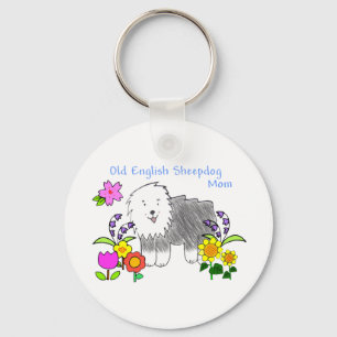 Old English Sheepdog Mama Schlüsselanhänger