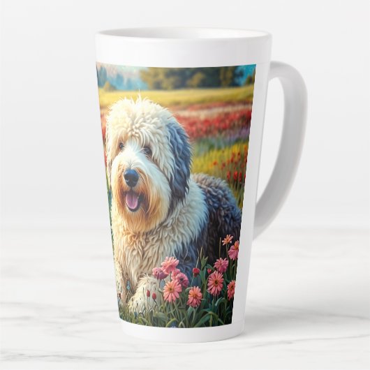 Old English Sheepdog Milchtasse (Rechte Ecke)