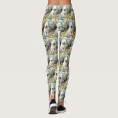 Old English Sheepdog mit Ostereiern Urlaub Leggings (Rückseite)