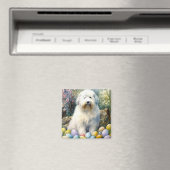Old English Sheepdog mit Ostereiern Urlaub Magnet (In Situ (Geschirrspüler))