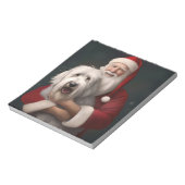Old English Sheepdog mit Weihnachtsmann feierlich Notizblock (Rotiert)
