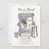 Old English Sheepdog Moving Announcement Ankündigung (Vorderseite)