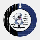 Old English Sheepdog Ornament Aus Metall (Rückseite)