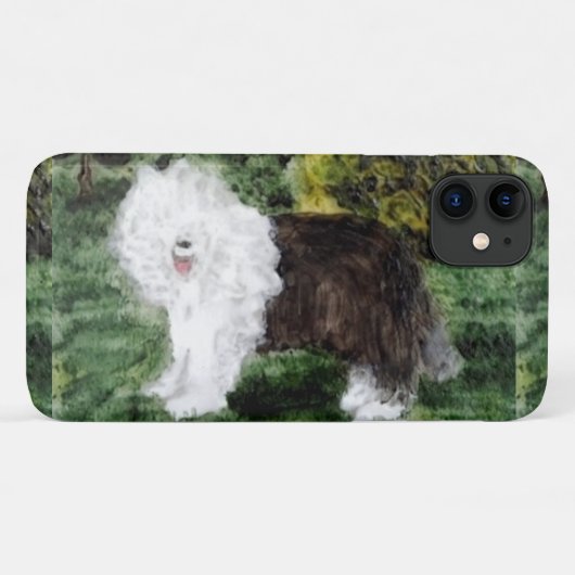 Old English Sheepdog Painting Niedlich Dog Case-Mate iPhone Hülle (Rückseite (Horizontal))