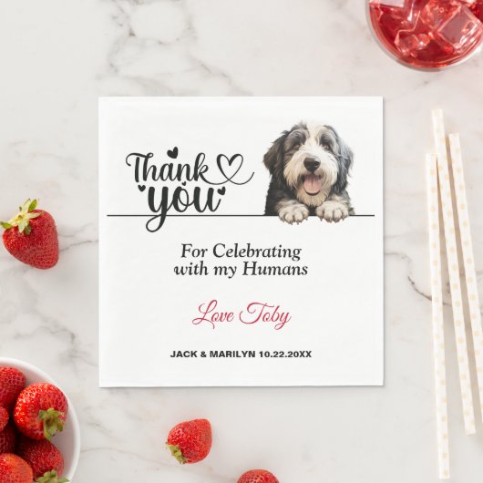 Old English Sheepdog Paper Napkin Serviette (Beispiel)