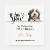 Old English Sheepdog Paper Napkin Serviette (Vorderseite)