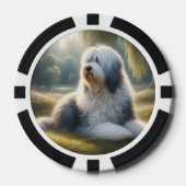 Old English Sheepdog Pokerchips (Vorderseite)