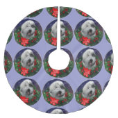 Old English Sheepdog Polyester Weihnachtsbaumdecke (Vorderseite)