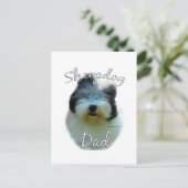 Old English Sheepdog Postkarte (Stehend Vorderseite)