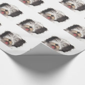 Old English Sheepdog Puppy Geschenkpapier (Ecke)
