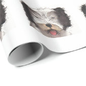 Old English Sheepdog Puppy Geschenkpapier (Rolleneckpunkt)