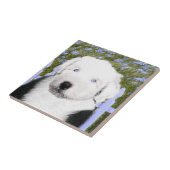 Old English Sheepdog Puppy Painting - Dog Art Fliese (Seite)