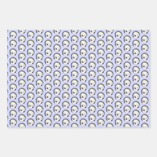 Old English Sheepdog Puppy Painting - Dog Art Geschenkpapier Set (Vorderseite)