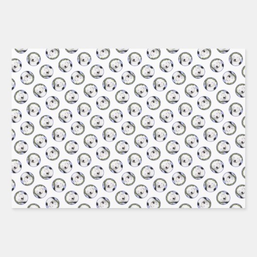 Old English Sheepdog Puppy Painting Dog Art Geschenkpapier Set (Vorderseite 2)