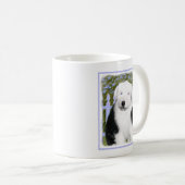 Old English Sheepdog Puppy Painting - Dog Art Kaffeetasse (VorderseiteRechts)