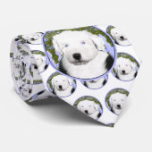 Old English Sheepdog Puppy Painting - Dog Art Krawatte (Gerollt)