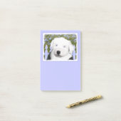 Old English Sheepdog Puppy Painting - Dog Art Post-it Klebezettel (Auf Schreibtisch)