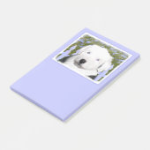 Old English Sheepdog Puppy Painting - Dog Art Post-it Klebezettel (angewinkelt)