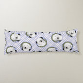 Old English Sheepdog Puppy Painting Dog Art Seitenschläferkissen (Rückseite)