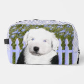 Old English Sheepdog Puppy Painting Dog Art Waschbeutel (Vorderseite)