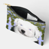 Old English Sheepdog Puppy Painting Dog Art Zubehörtasche (Offen)