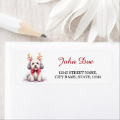 Old English Sheepdog Reindeer Christmas Return (Insitu)